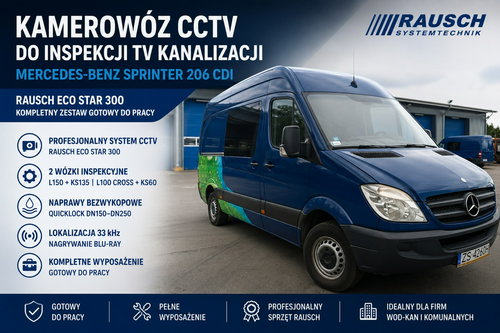 Mercedes Sprinter Kamerowóz CCTV | Pojazd do inspekcji TV kanalizacji | RAUSCH / WUKO
