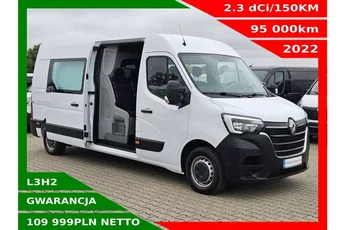 Renault Master L3H2 109999zł Netto Brygadówka 7 osób 2.3 dCi/150KM