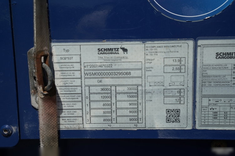 Schmitz -CARGOBULL / FIRANKA / STANDARD / OPONY 100 %  zdjęcie 29