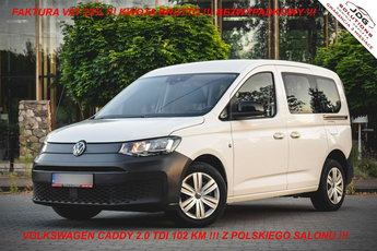 Volkswagen Caddy Z polskiego salonu Serwis ASO Faktura VAT 23% - Kwota Brutto