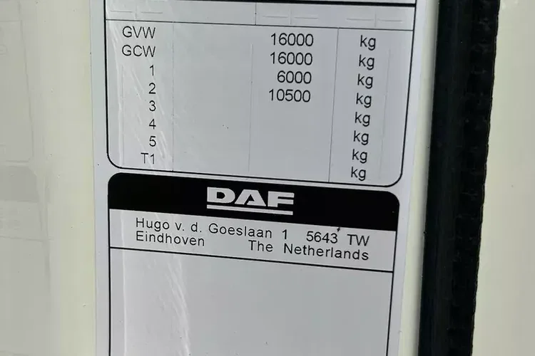 DAF LF / 260 / E 6 / ACC / BURTOFIRANKA + WINDA / ŁAD. 8 975 KG / 18 PALET zdjęcie 12