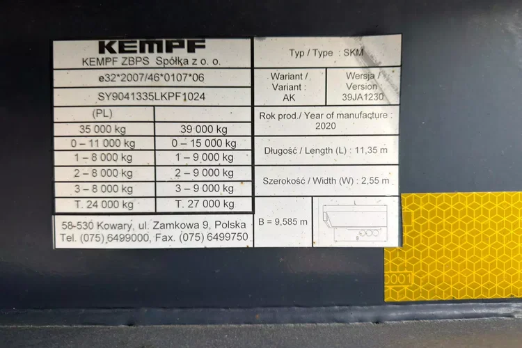 KEMPF Wywrotka 53m3 2020r. zdjęcie 25