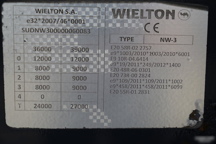 Wielton   / WYWROTKA / 35 M3 / 4 800 KG /  ALUMINIOWA / OŚ PODNOSZONA / SAF / ALUFELGI  zdjęcie 22