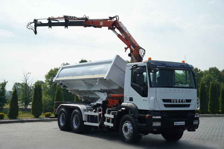 Iveco TRAKKER 410 / 6X4 / 2 STR. WYWROTKA + HDS ATLAS 125.2 /  HYDROBURTA / ROTATOR / MANUAL / EEV /  zdjęcie 11