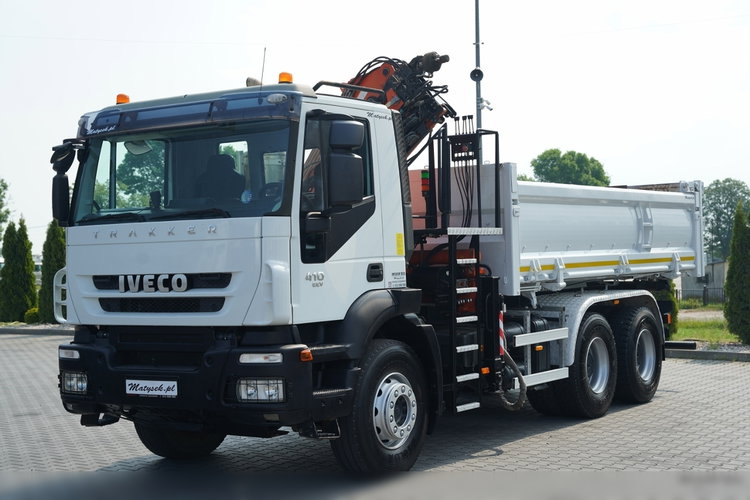 Iveco TRAKKER 410 / 6X4 / 2 STR. WYWROTKA + HDS ATLAS 125.2 /  HYDROBURTA / ROTATOR / MANUAL / EEV /  zdjęcie 14
