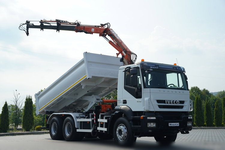 Iveco TRAKKER 410 / 6X4 / 2 STR. WYWROTKA + HDS ATLAS 125.2 /  HYDROBURTA / ROTATOR / MANUAL / EEV /  zdjęcie 6