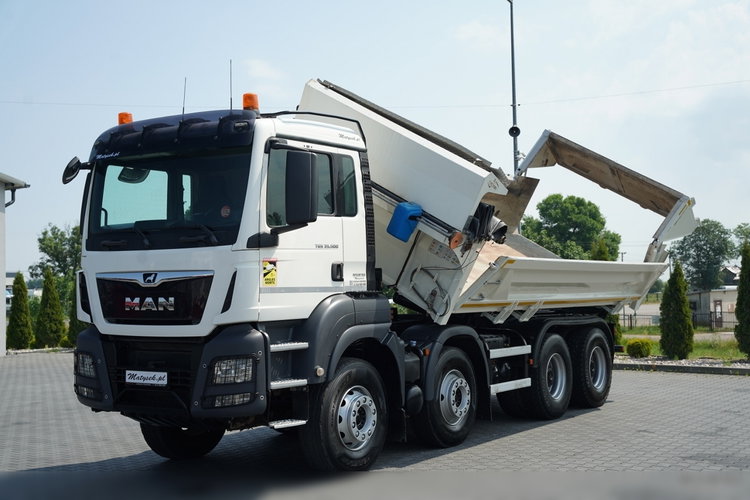 MAN TGS 35.500 / 8X4 / WYWROTKA 2 STR / HYDROKLAPA / HYDROBURTA  BORDMATIC / PLANDEKA ELEKTRYCZNA /  AUTOMAT / EURO 6 zdjęcie 9
