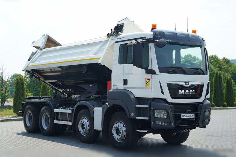 MAN TGS 35.500 / 8X4 / WYWROTKA 2 STR / HYDROKLAPA / HYDROBURTA  BORDMATIC / PLANDEKA ELEKTRYCZNA /  AUTOMAT / EURO 6 zdjęcie 14