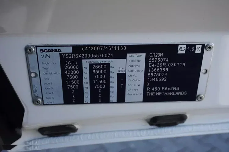 Scania / R 450 / ACC / E 6 / RETARDER / BDF + WINDA / 7.15 M , 7.45 M zdjęcie 11