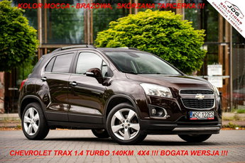 Chevrolet Trax 1.4 140KM - 4x4 Mocca - Brązowa skóra - Kamera - Jeden właściciel