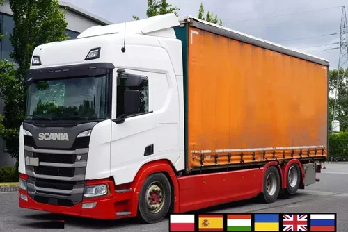 Scania R540 6x2 / Firanka 19 EPAL / Ładowność 16 t / DMC 68 t