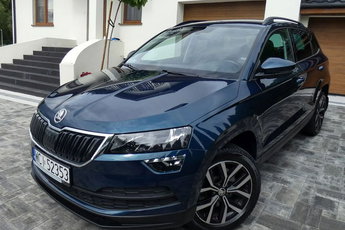Skoda Karoq 45 tyś km 1 Wł. SALON POLSKA LAVA Blue LED Benzyna Gwarancja DOSTAWA
