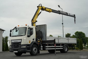DAF LF 260 / 4X2 / SKRZYNIOWY - 7.30 + HDS HYVA HC 153 / STEROWANIE RADIOWE / ROTATOR / AUTOMAT / EURO 6 
