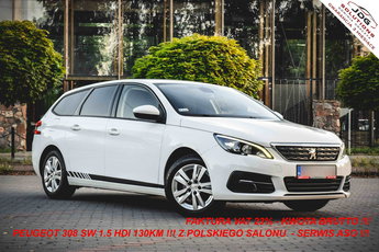 Peugeot 308 Z salonu - Serwis ASO - Nowy rozrząd - 100% Oryginał - Faktura VAT 23%