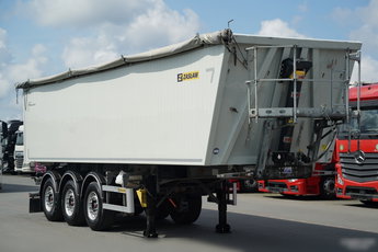 ZASŁAW / WYWROTKA ALUMINIOWA / 43 m3 / OŚ PODNOSZONA / OSIE SAF