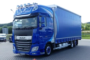 DAF XF 106.530 6x2 / FIRANKA 7.70m / EURO 6 / KLIMATYZACJA POSTOJOWA /