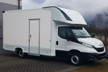 Iveco Daily KONTENER NISKOPODŁOGOWY 4.43x2.23x2.42 SKLEP BAR FOODTRUCK KAMPER AC