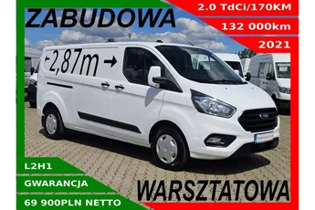 Ford transit-custom L2H1 69900zł NETTO Zabudowa warsztatowa 2.0TdCi/170KM