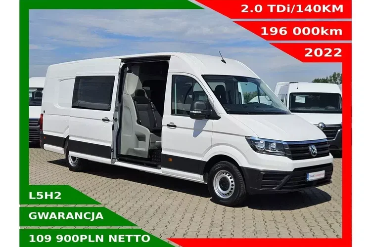 Volkswagen Crafter L5H2 *109900zł NETTO* Brygadówka 7 osób 2.0TDi/140KM zdjęcie 1