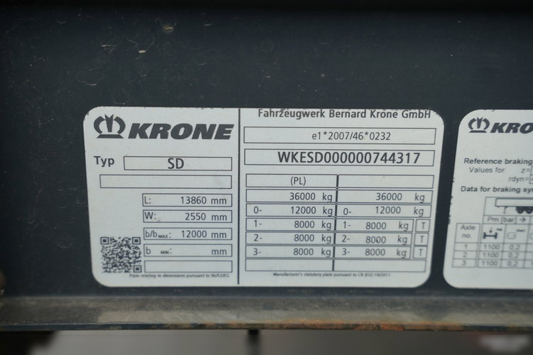 Krone FIRANKA / MEGA / DACH PODNOSZONY / OŚ PODNOSZONA / zdjęcie 31