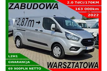 Ford transit-custom L2H1 69900zł NETTO Zabudowa warsztatowa 2.0TdCi/170KM