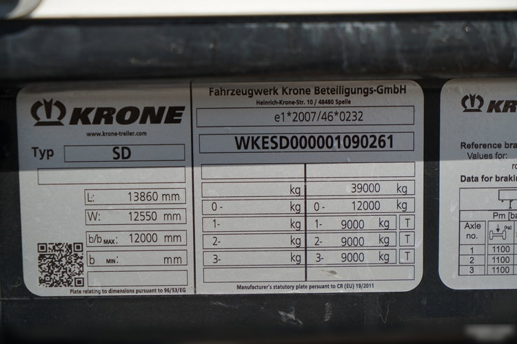 Krone / FIRANKA / STANDARD / OŚ PODNOSZONA / OSIE / zdjęcie 29
