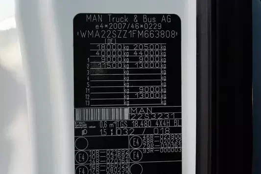 MAN TGS / 18.480 / E 6 / 4 X 4 / WYWROTKA + HDS / PALFINGER PK 20001 / PILOT zdjęcie 3