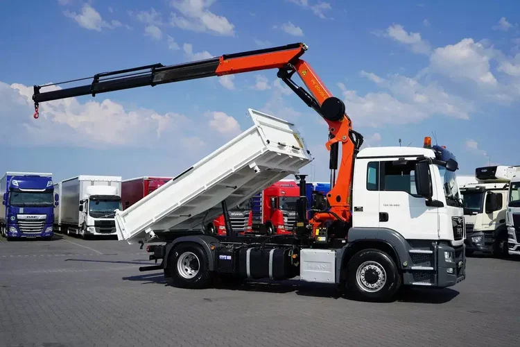 MAN TGS / 18.480 / E 6 / 4 X 4 / WYWROTKA + HDS / PALFINGER PK 20001 / PILOT zdjęcie 34