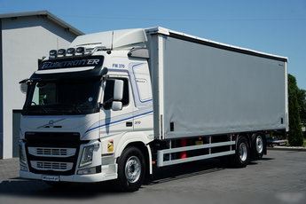 Volvo FM 370 / SOLÓWKA / FIRANKA - 9.1 M / 6X2 / WINDA DHOLLANDIA - 2 000 KG / MOCNA PODŁOGA / KLIMA POSTOJOWA / I- SHIFT / EURO 6
