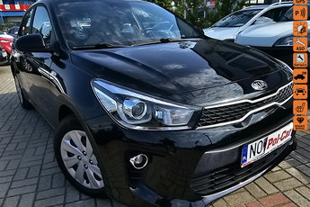Kia Rio model 2018, grzane fotele i kierownica, radar, kontrola pasa, nawigacja
