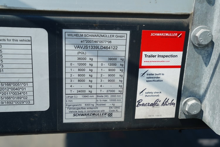 Schwarzmuller / FIRANKA / STANDARD / PALECIARA / OSIE SAF / 2020 zdjęcie 32