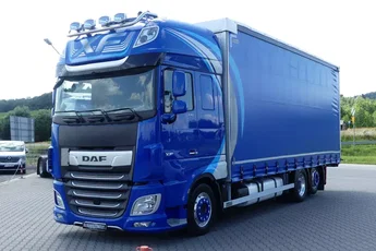 DAF XF 106.530 6x2 / FIRANKA 7.70m / EURO 6 / KLIMATYZACJA POSTOJOWA /