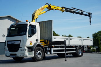 DAF LF 250 / 4X2 / SKRZYNIOWY - 7.3 + HDS HYVA HB 150X -E3 / STEROWANIE RADIOWE / ROTATOR / MAX UDŹWIG: 5200 KG / EURO 6