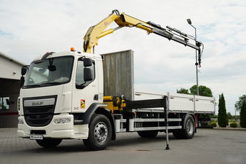 DAF LF 250 / 4X2 / SKRZYNIOWY - 7.3 + HDS HYVA HB 150X -E3 / STEROWANIE RADIOWE / ROTATOR / MAX UDŹWIG: 5200 KG / EURO 6