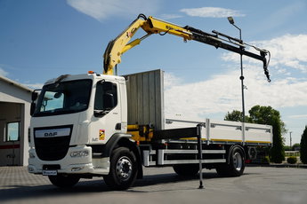 DAF LF 250 / 4X2 / SKRZYNIOWY - 7.3 + HDS HYVA HB 150X -E3 / STEROWANIE RADIOWE / ROTATOR / MAX UDŹWIG: 5200 KG / EURO 6