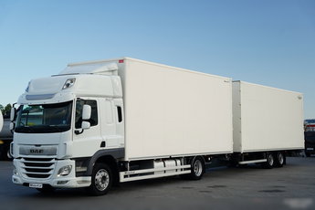 DAF CF 450 / ZESTAW TANDEM 120 M3 / PRZEJAZDOWY / KONTENER / 7.2 M + 8.0 M / LECITRAILER / MOCNA PODŁOGA / EURO 6 4x2