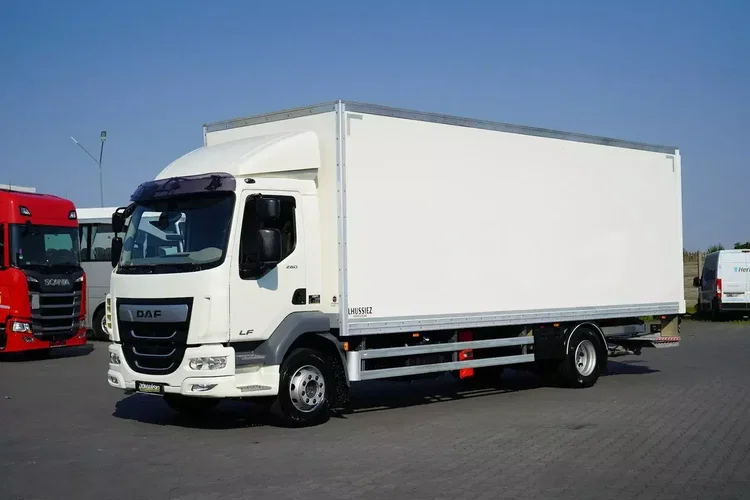 DAF / LF / 260 / ACC / EURO 6 / KONTENER + WINDA / 18 PALET / ŁAD. 8 585 KG, zdjęcie 1