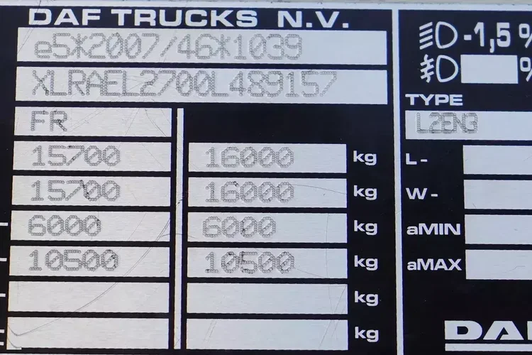 DAF / LF / 260 / ACC / EURO 6 / KONTENER + WINDA / 18 PALET / ŁAD. 8 585 KG, zdjęcie 3