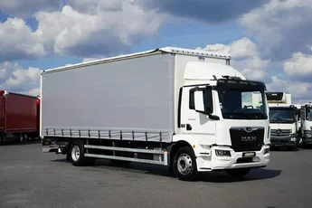 MAN TGM / 18.320 / ACC / E 6 / FIRANKA + WINDA / ŁAD. 9 175 KG / 21 PALET / DŁ. 8.6 M