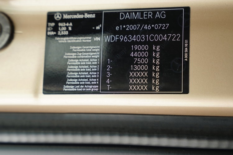Mercedes ACTROS 18 53 / BIG SPACE / RETARDER / BOGATE WYPOSAŻENIE / HYDRAULIKA zdjęcie 36