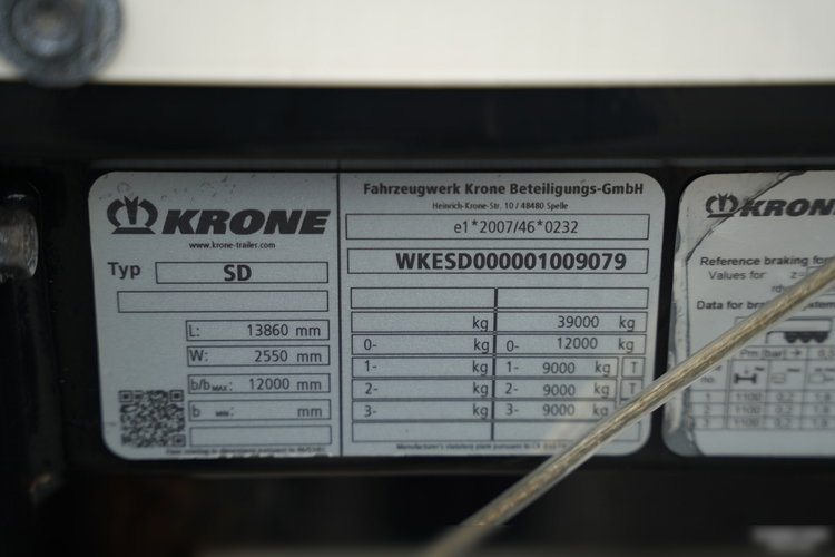 Krone FIRANKA / MEGA / DACH PODNOSZONY / OŚ PODNOSZONA / zdjęcie 30