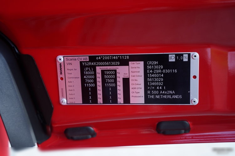 Scania R 500 / RETARDER / KLIMA POSTOJOWA / ZBIORNKI 1 400 L / EURO 6 zdjęcie 40