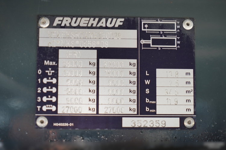 Fruehauf / KONTENER / STANDARD / WINDA DHOLLANDIA - 1 500 KG / MOCNA PODŁOGA /  SAF / zdjęcie 35