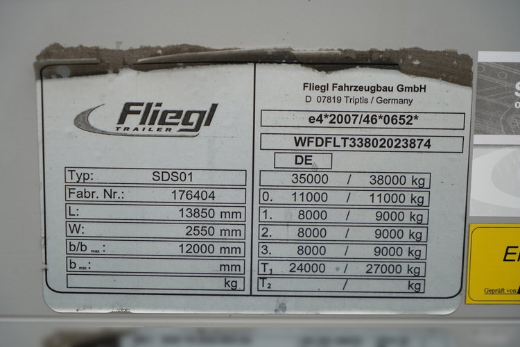 Fliegl / FIRANKA / MEGA / OŚ PODNOSZONA / DACH PODNOSZONY / zdjęcie 27