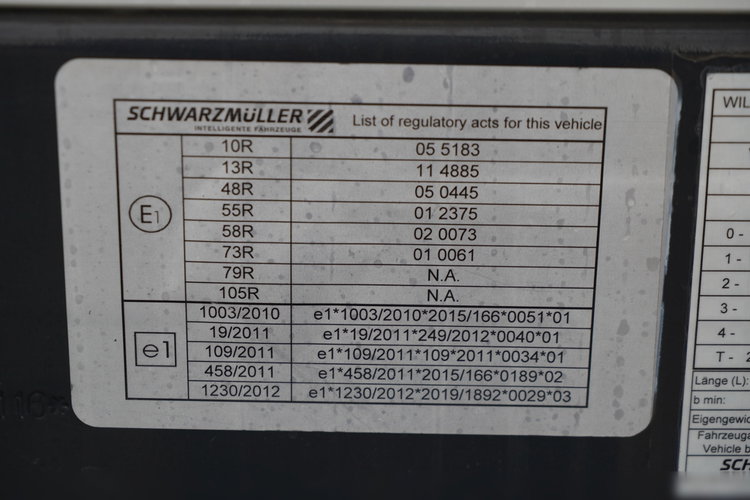 Schwarzmuller SCHWRZMULLER / FIRANKA / STANDARD / PALECIARA / OŚ PODNOSZONA / OSIE SAF / zdjęcie 29