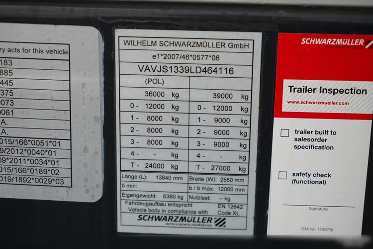 Schwarzmuller SCHWRZMULLER / FIRANKA / STANDARD / PALECIARA / OŚ PODNOSZONA / OSIE SAF / zdjęcie 30
