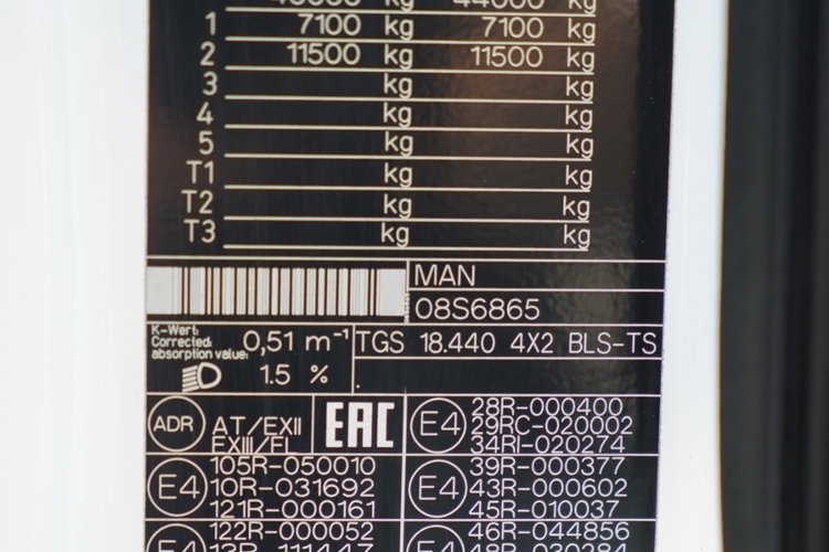 MAN TGS 18.440 / HYDRAULIKA / PEŁNY ADR / EURO 6 zdjęcie 40