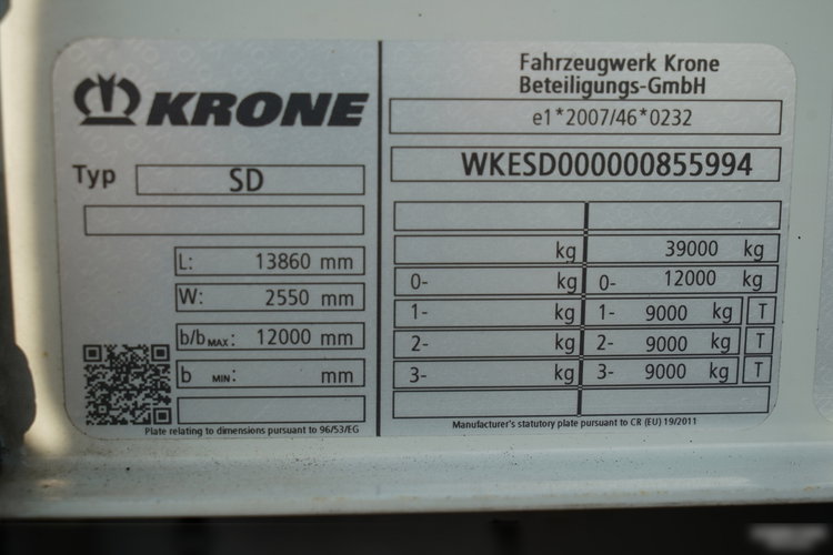 Krone FIRANKA / STANDARD / OŚ PODNOSZONA / zdjęcie 28