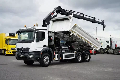Mercedes / AROCS / 2636 / E 6 / WYWROTKA + HDS / 6 X 4 / HIAB 188 B-3 / 2 X HYDROBURTA / PILOT