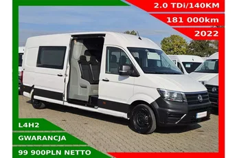 Volkswagen Crafter L4H2 99900zł NETTO Brygadówka 7 osób 2.0TDi/140KM